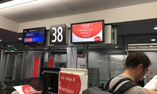 関空　ハワイ　AirAsia　エアアジア　ホノルル　チェックイン